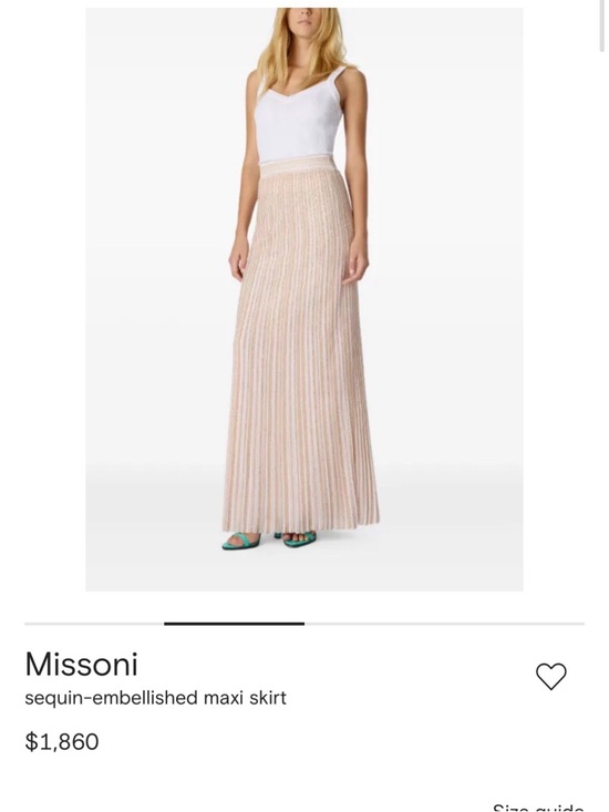 Missoni Sequin-Embellished Blush Maxi Skirt